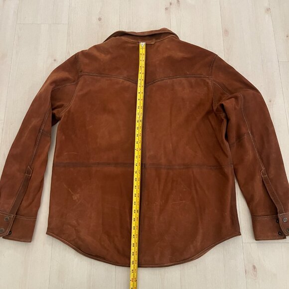 The Territory Ahead Men's 100% Brown Goat Suede Shirt/Jacket Size Large - Picture 8 of 9